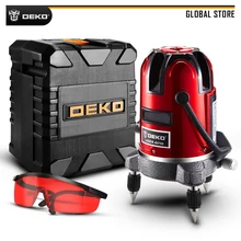 DEKO LL5 серия 5 линий 6 точек 360 градусов самонивелирующийся лазерный уровень красный/зеленый вертикальный и горизонтальный лазер линия высокая видимость