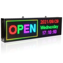 Écran de signalisation LED HD P4 SMD RGB, Module polychrome pour fenêtre de magasin, panneau d'affichage LED WiFi/u disk Programmable pour messages défilants 