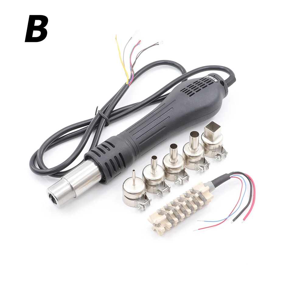 YIHUA Long steel cylinder heat gun handle,wind machine heat gun for YIHUA 862D+ 853D 995D 852D+ 938BD+ 853AAA Soldering station best soldering iron for electronics