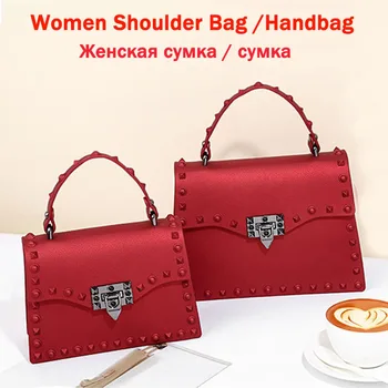 

Factory Outlet Handbags for Women Crossbody 2020 Blue Shoulder Bag Woman Pvc Jelly Bags High Quality Ladies Tote Black Flap