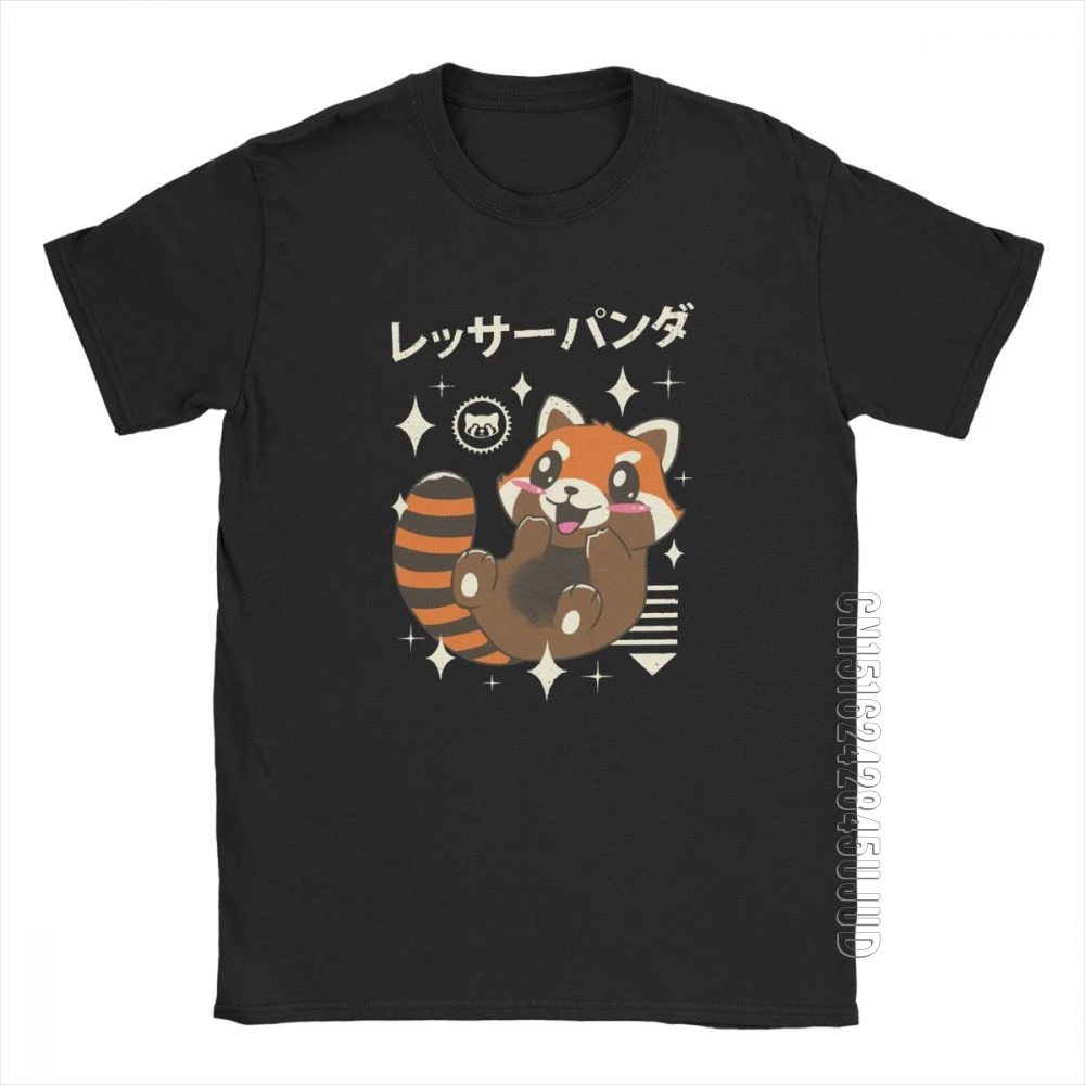 Футболка Kawaii Red Panda Мужская милая японская винтажная рубашка с рисунком животных