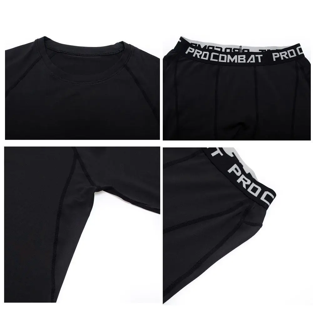 skull Winter Thermal underwear Sets Men Punisher Compression Gym joggers sport long johns hot underwear Fitness tracksuit warm