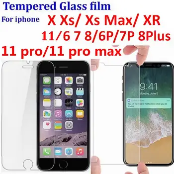 

500set ultrathin Premium Explosion Proof Tempered Glass Screen Protector flim For iPhone 11 pro max X Xs Max XR 8 7 6S plus