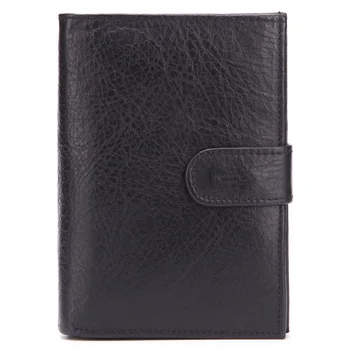 

Casual leather passport certificate package for men and women multi-card position short wallet business card holder card Solid