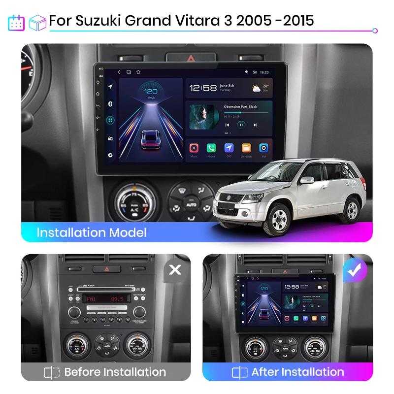 Junsun V1 Pro 4G 64G Android 10.0 4G Car Radio Multimedia Player