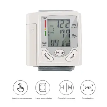 

IN STOCK Blood Pressure Monitor Arm Wrist Monitor Digital LED Sphygmomanometer Heart Rate Monitor Pulse Meter Portable
