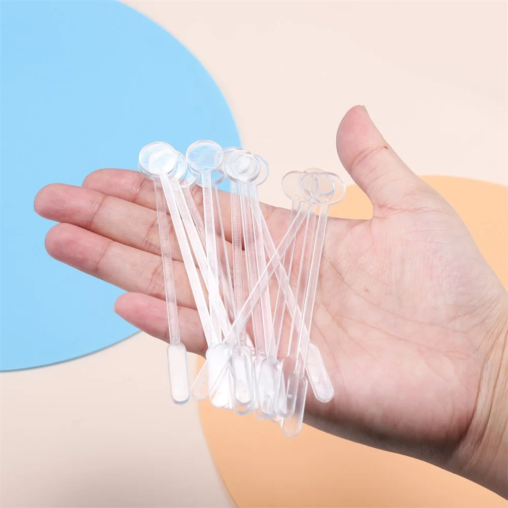 10-100PCS Plastic Stirring Stick Disposable Powder Spoon Handmade Jewelry Making Tools For DIY UV Epoxy Resin Molding