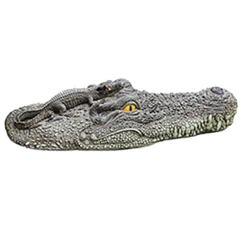 

Floating Crocodile Head Water Decoy Simulation Realistic Alligator Pond Decor