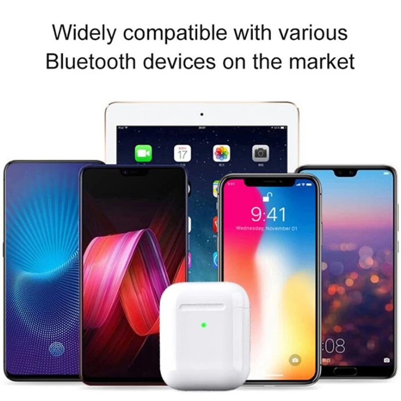 Высокое качество I90000 Pro TWS 1:1 Bluetooth наушники 3D стерео бас gps Rename Беспроводная зарядка I90000 плюс беспроводные наушники
