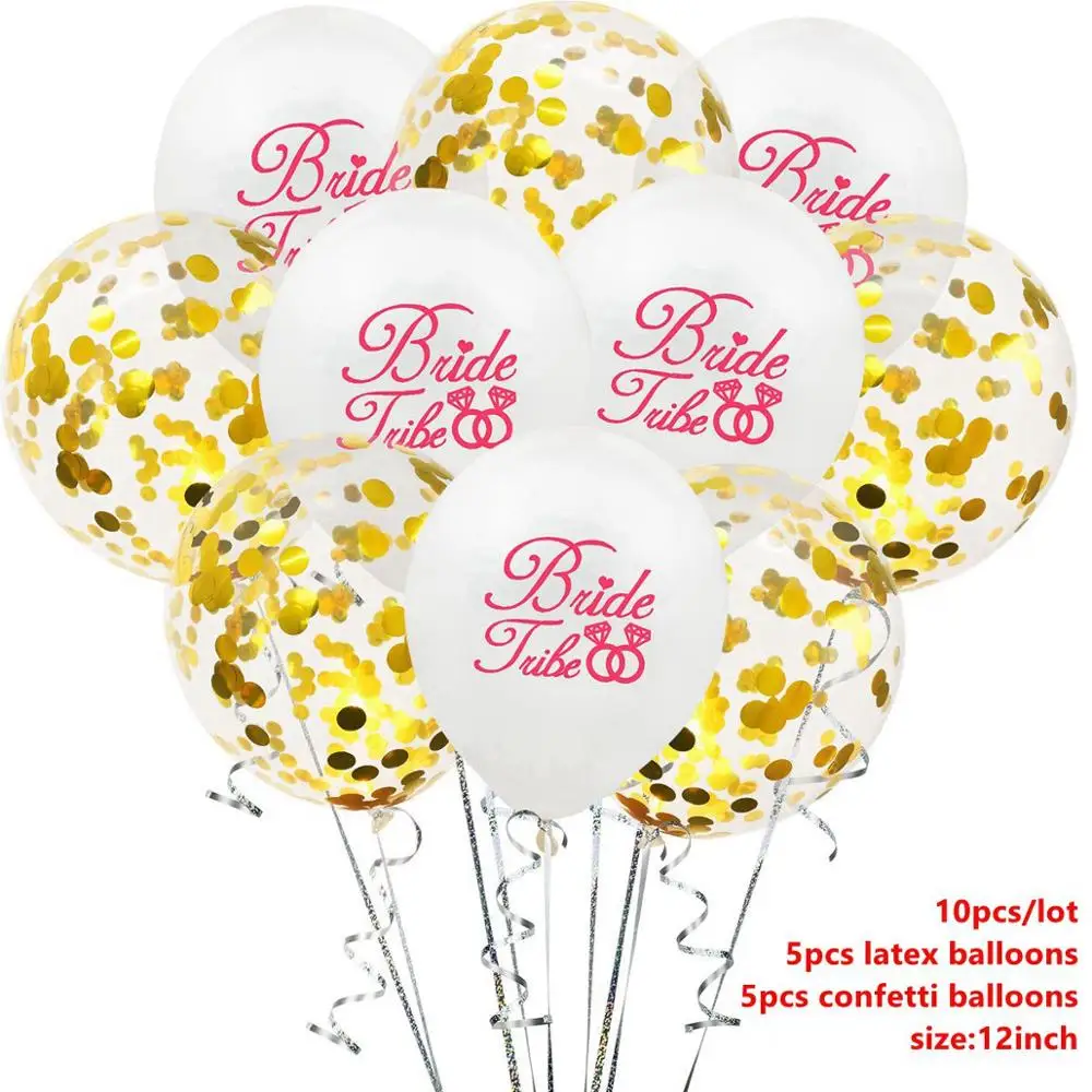 Taoup, 1 шт., сетчатая белая роза, корона, вуаль, свадебные сувениры и подарки, принадлежности для вечеринки-девичника, для невесты - Цвет: Love Balloosn 5