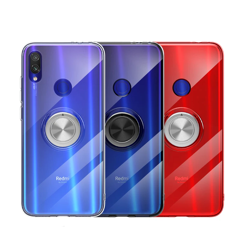 

Soft Transparent Case For Xiaomi Redmi Note 7 Case Phone Case For Xiaomi Redmi Note 7 Cases Cover Ring Magnetic Silicone Funda