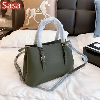 

Sasa 2020 new fashion Large Capacity Handbags Split Cow Leather Shoulder Bag