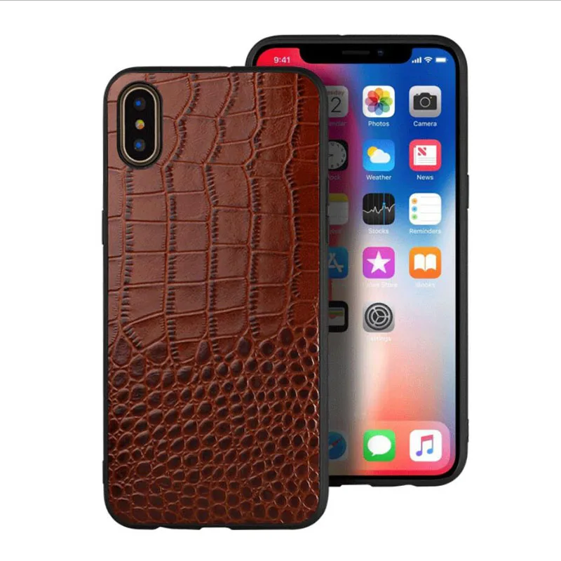 Kezihome чехол для Apple iphone xs max xs x xr настоящий Жесткий Чехол кожаный чехол для телефона задняя крышка для iphone 8 7 plus 6 6S PLUS