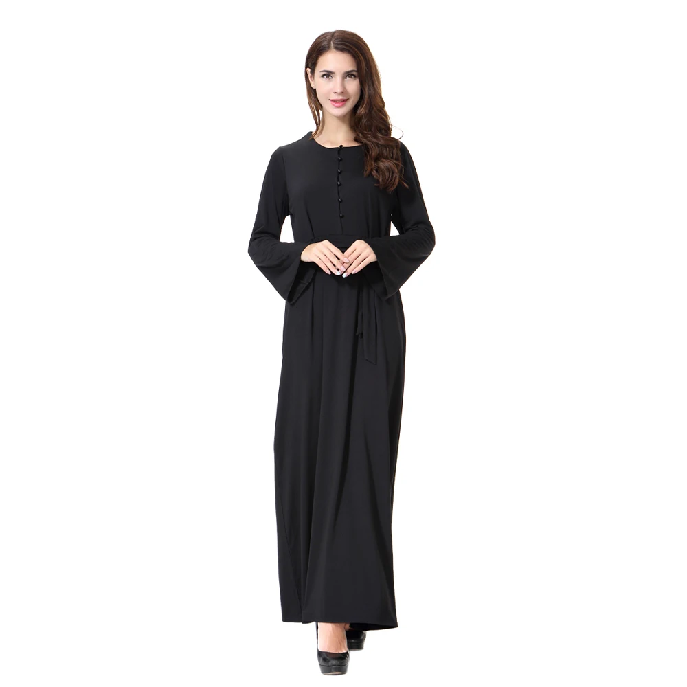 Платье Abaya для мусульманских женщин и девушек макси-платье Jalabiya исламских