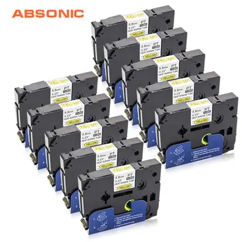 

Absonic Heat Shrink Tube Printer Ribbon 6mm*1.5m HSe-611 Replace Brother Labeling Tape Black on Yellow for Brother Label Maker