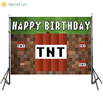 

Sensfun TNT Dynamite Cartoon Boy Photo Backdrop Kid 1st Birthday Party Background for Photography Studio Vinyl Photo Booth Props