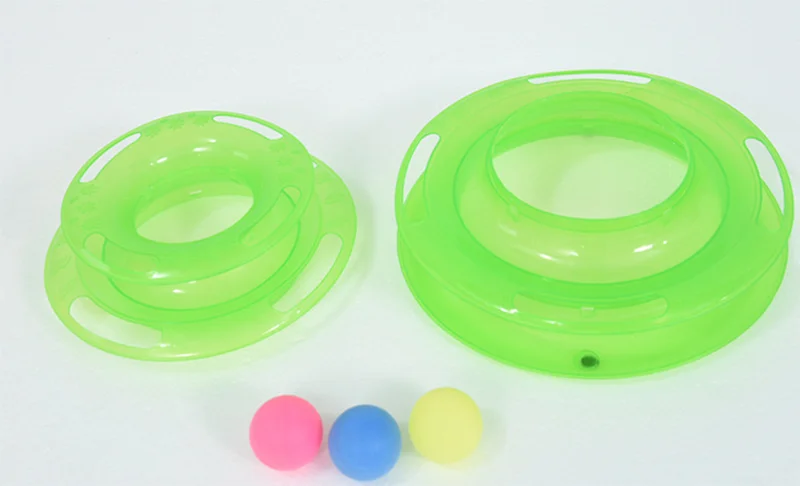 toy dogs for sale 3/4 Levels Pet Cat Toy Training Amusement Plate Kitten Tower Tracks Disc Cat Intelligence Triple Disc Tumbler Ball Interactive flopping fish cat toy