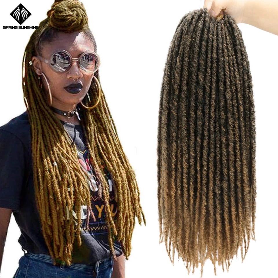 16 дюймов 20 дюймов мягкие дреды вязаные крючком косички Jumbo Dread Loc Ombre синтетический искусственный локс плетение волос для наращивания Весна