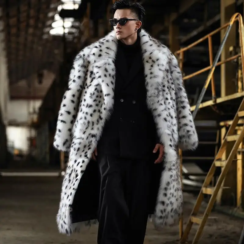 New Leopard Print Fur Integrated Man 
