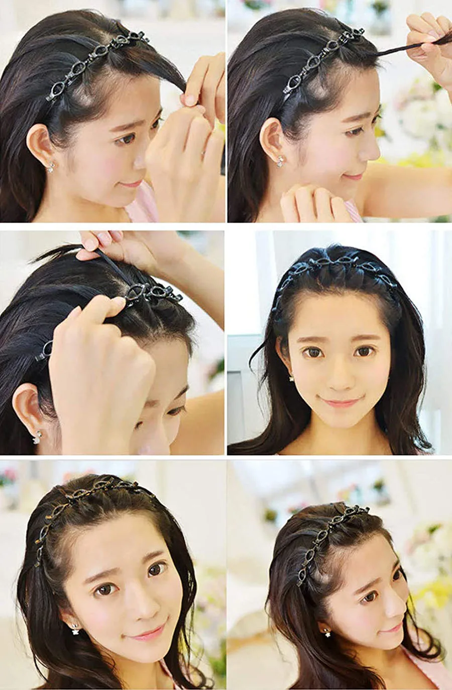 ダブル前髪髪型ヘアサロン髪装飾クリップ女性ダブル前髪髪型ヘアピンアクセサリー クリスマス カチューシャ Aliexpress
