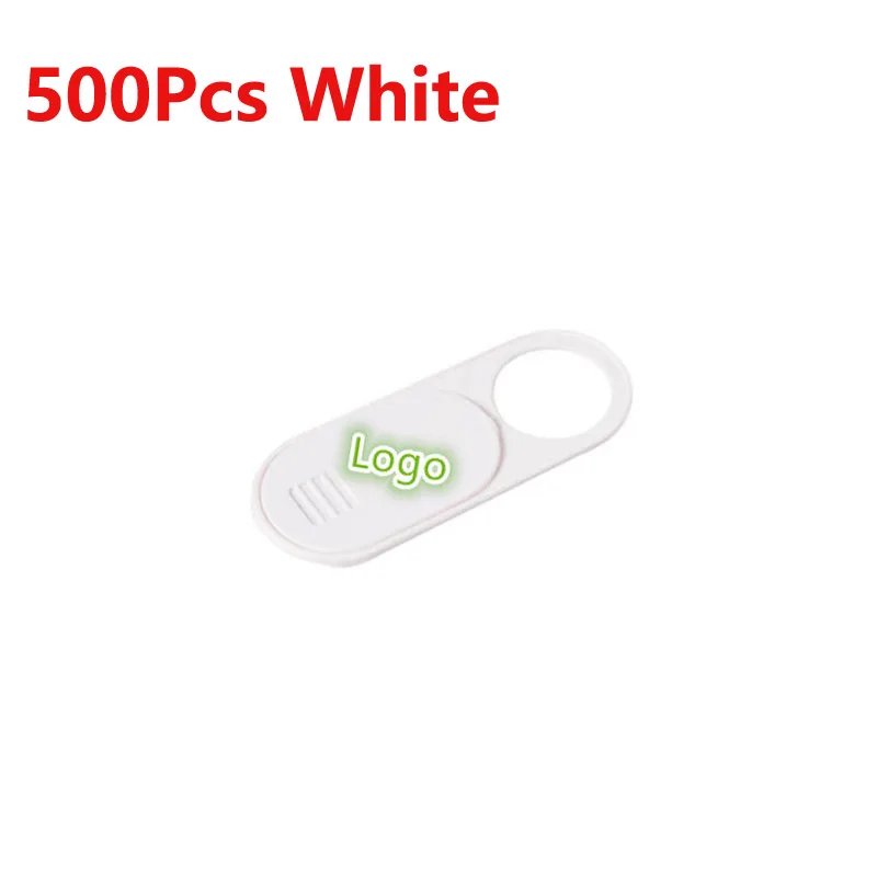 500pcs White 100-500 шт продукты на заказ печать логотипа веб-камера крышка ультра тонкий затвор слайдер крышка объектива камеры для вашего логотипа - Цвет: 500pcs White