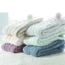 Осенне-зимние коралловые бархатные розовые носки без пятки, женские теплые утолщенные Носки-тапочки для женщин, домашняя одежда, чистый цвет