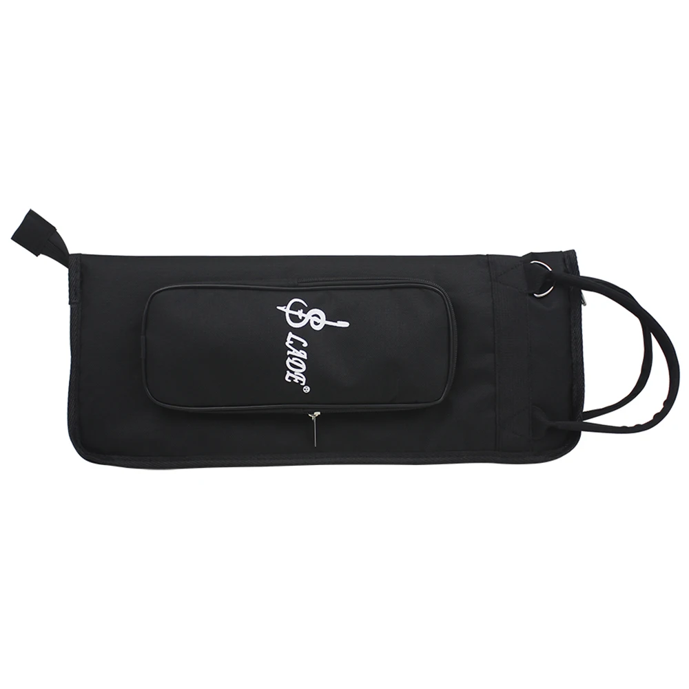 LADE Thicken Padded Drum Stick Bag Case Water-Resistant Oxford Cloth with Shoulder Strap - Цвет: Черный