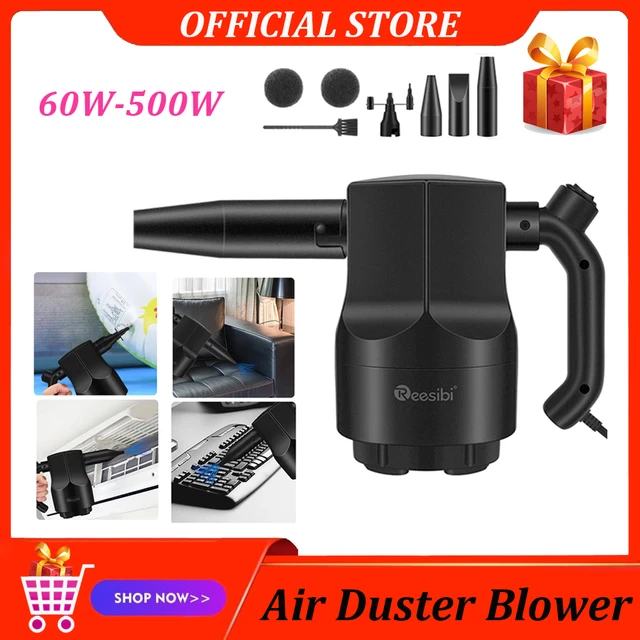 500W Electric Compressed Air Duster Blower Canned Air Spray for