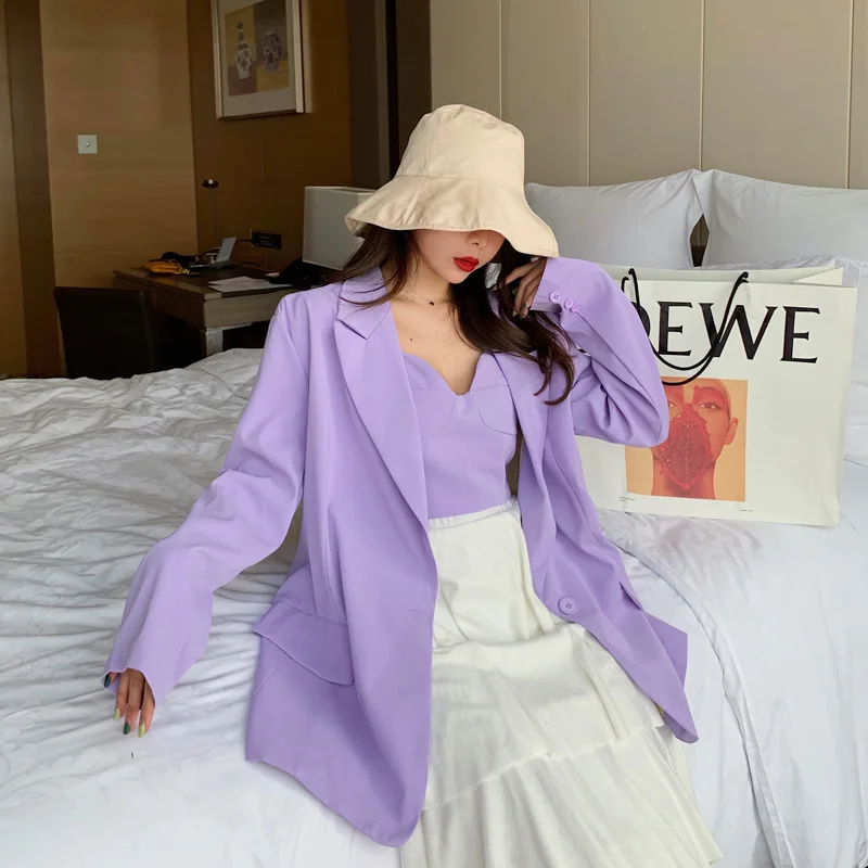 

2019 ~ 2019 Autumn Thin British Style Loose-Fit Small Suit Coat Women's + Vest Outer Wear Sexy Sleeveless
