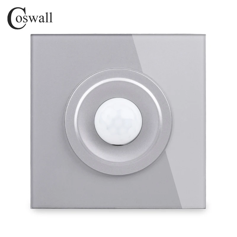 Coswall серая панель из хрустального стекла инфракрасный настенный светильник для