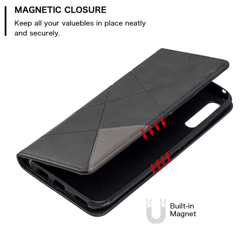 Magnetic Leather Flip Stand Phone Case with Premium Cover Design