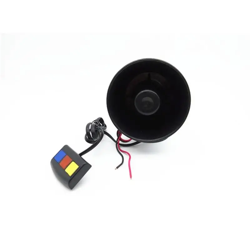  12V 3 Tone Sound Loud Car Motorcycle Warning Alarm Police Fire Siren Horn Speaker System megafone b