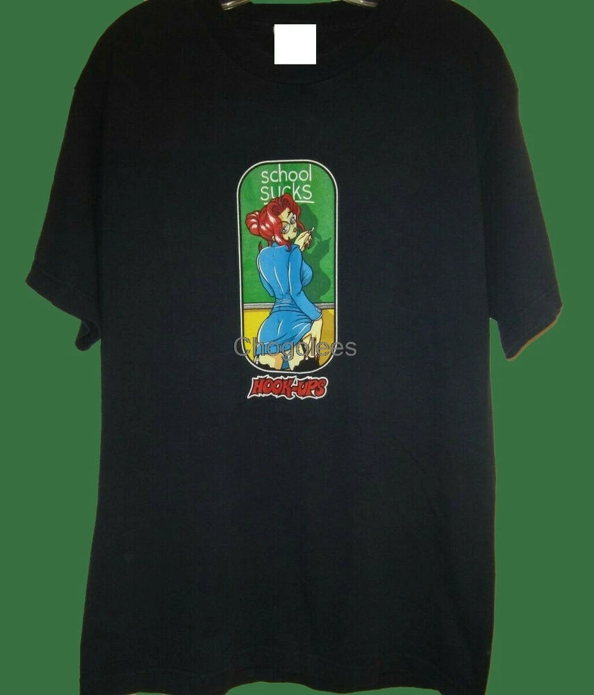 VINTAGE RARE HOOK UPS shirt Large skateboard tee jeremy klein SIZE 販売価格の低下 Jeremy Klein HOOK UPS KANEDA T-Shirt Tシャツ/カットソー(半袖/袖なし)