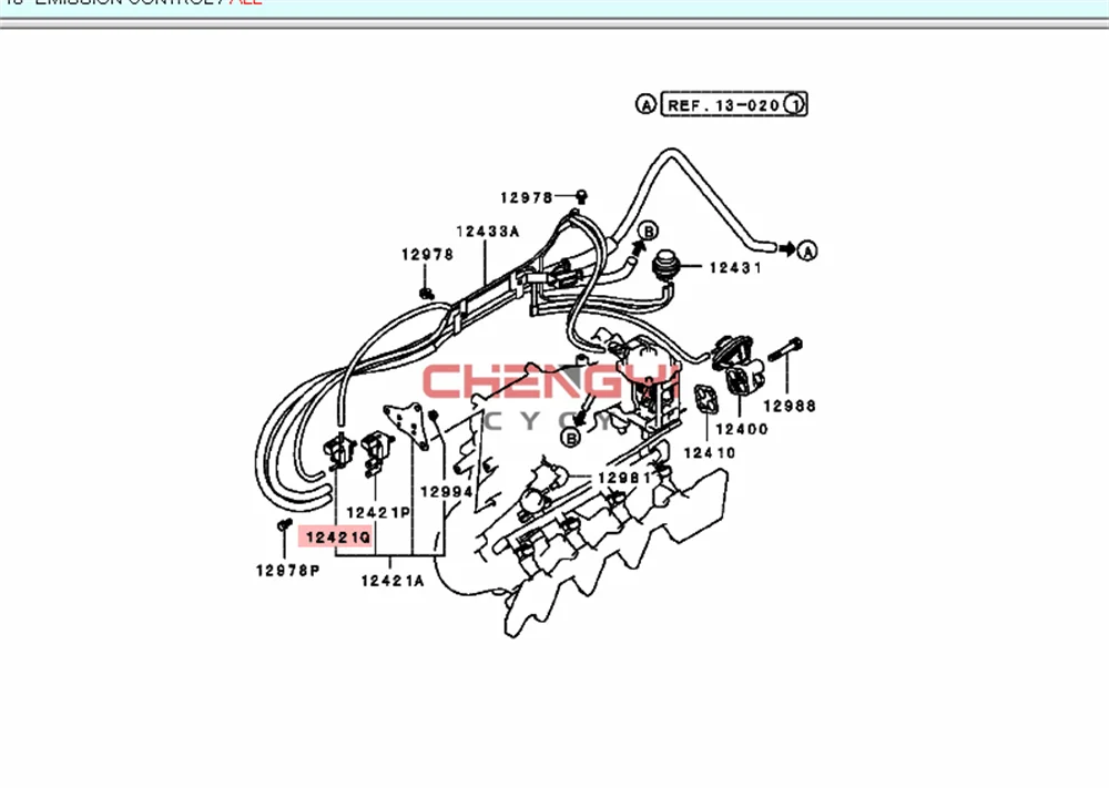 Emission Solenoid Valve MItsubishi PAJERO MONTERO SPORT Challenger LANCER Galant V43W V73W K96W 6G72 4G93 MR127520 K5T48271 emission solenoid valve