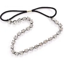 Корейский стиль мода высшего класса хрустальные стразы эластичная шпилька для лент головной убор Универсальный простой хипстер