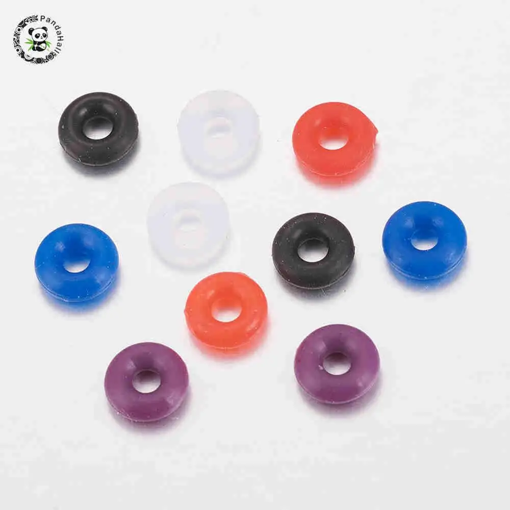 500pcs Rubber O Rings Connectors Fit European Clip Stopper Beads about 6mm in diameter 2mm thick hole: 2.5mm | Украшения и