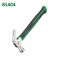 LAOA Claw Hammer 16OZ Fiberglass Handle for Woodworking Shockproof Green Black Double Colors Stainless Steel Hammers 1