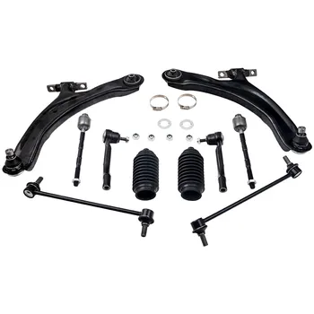 

Front Control Arm Tie Rod Sway Link Bellow Suspension Steering Kit Set 10pc New