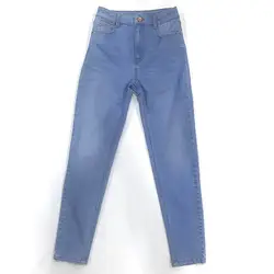 Осень-зима, женские джинсовые Модные брюки, обтягивающие, тянущиеся, потертые, синие, женские джинсы