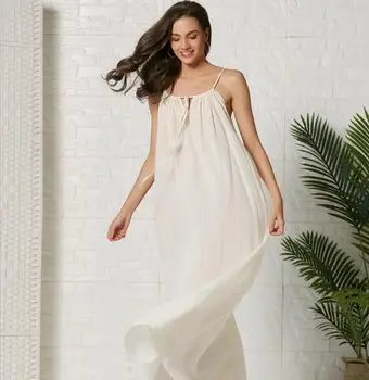 

Bogeda New 2019 100% Cotton Dress Women Summer White Long Dress Elegant Ladies Party Dresses