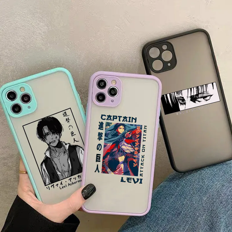 ソフトバンパー電話ケースiphone 12ミニ11プロxs最大8 7 6 6sプラスx Se Xrアニメ日本タイタンケースfundas Coque Phone Case Covers Aliexpress