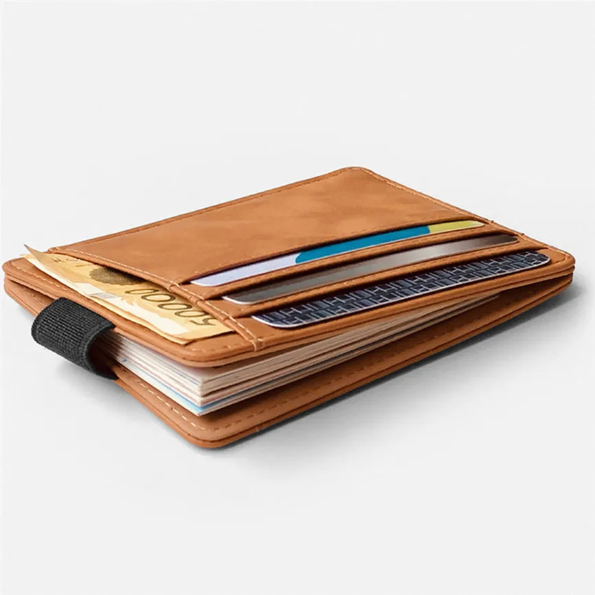 

Men Wallet Fashion Leather Multi-card Card Holder Soft Skin Card Holder Package Solid ID Card Holder Key Case Porte Feuille A4