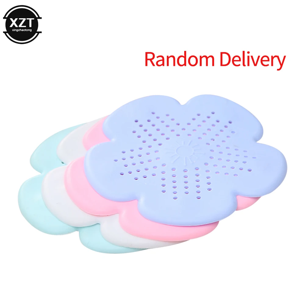 Anti-blocking Silicone Sink Drain Bathtub Hair Filter Creative Star SewerOutfall Strainer Filter kitchen gadget device sets 6