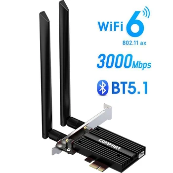 

3000Mbps Dual Band Wireless Desktop PCIe For Intel AX200 Pro Card 802.11ax 2.4G/5Ghz Bluetooth 5.1 PCI Express WiFi 6 Adapter