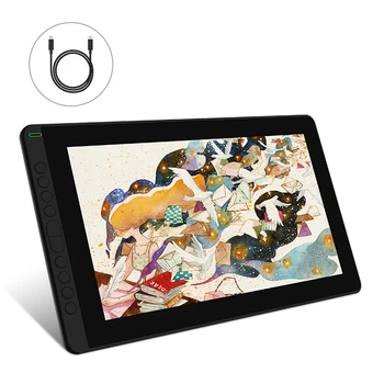 شراءHUION وصل حديثا كامفاس 16(2021) شاشة رسم الرسومات بطارية خالية من القلم الرقمي اللوحي ل وين/ماك و أندرويد 120% S RGB