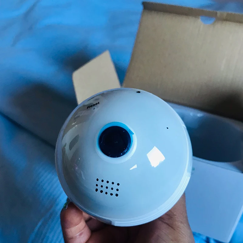 Panorâmica sem Fio de Segurança em Casa Wi-fi Cctv Fisheye Lâmpada Câmera ip Led Luz 11 Computador e Escritório