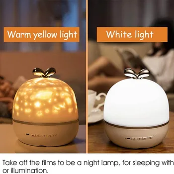 

LED Projector Star Moon Night Light Sky Rotating Operated Nightlight Lamp For Children Kids Baby Bedroom Nursery Christmas Gift