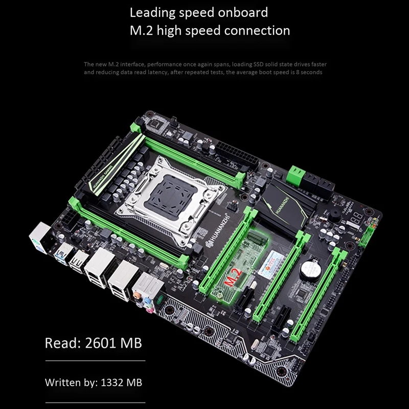 HUANANZHI X79 Plus материнская плата LGA2011 ATX SATA3 USB3.0 PCI-E 16X NVME M.2 SSD Поддержка регистровая и ecc-память ram E5 cpu