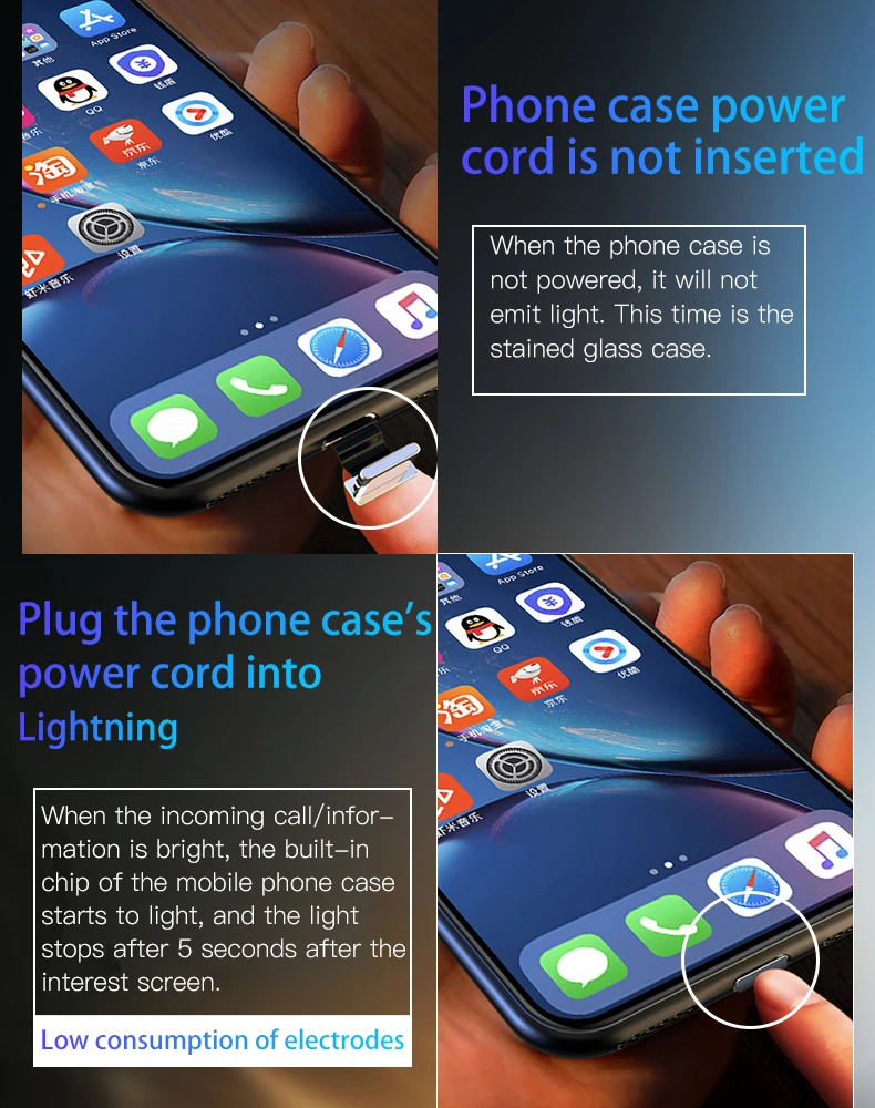 Yagoo умный светодиодный светящийся чехол для телефона для Apple iPhone X XS XR MAX 6 6S 7 8 Plus чехол s задняя крышка милые животные Funda роскошный силиконовый