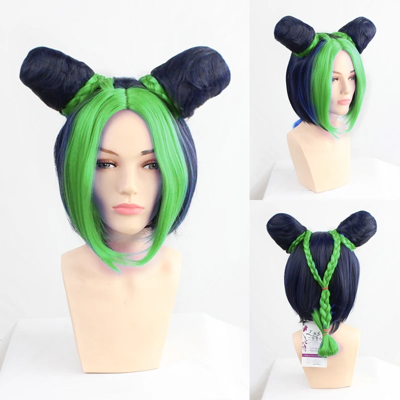 Черный JoJo невероятное приключение Jolyne Cujoh Jolyne Кудзе Косплэй костюм парик волос+ номер для отслеживания посылки+ парик CAP - Цвет: Черный